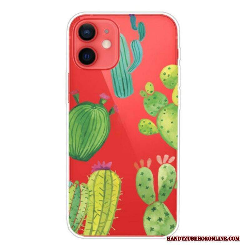 Cover iPhone 13 Mini Cactus Dell'acquerello