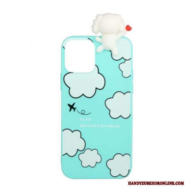 Cover iPhone 13 Mini Cane 3d Tra Le Nuvole