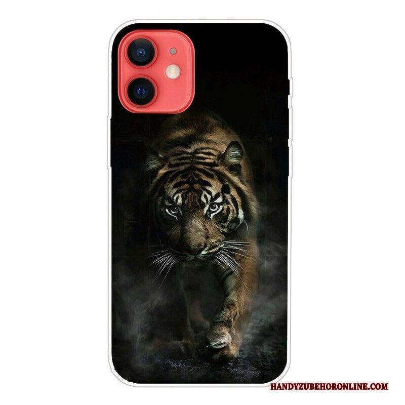 Cover iPhone 13 Mini Tigre Flessibile