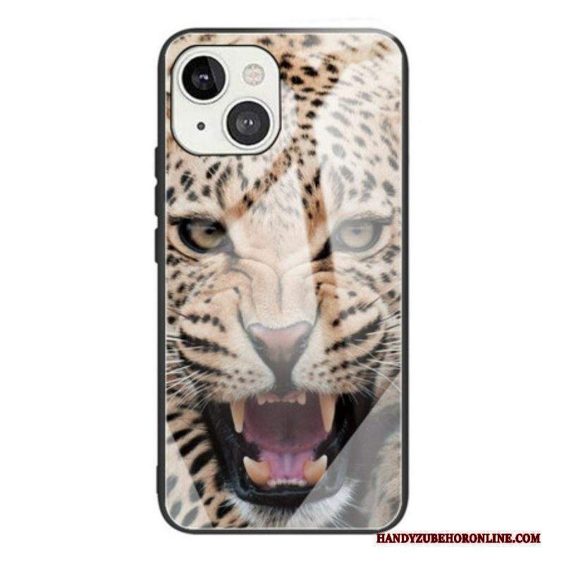 Cover iPhone 13 Mini Vetro Temperato Leopardo