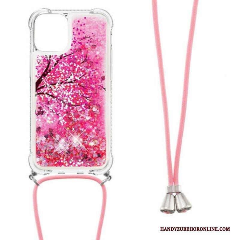 Cover iPhone 13 Pro Albero Con Coulisse Di Paillettes