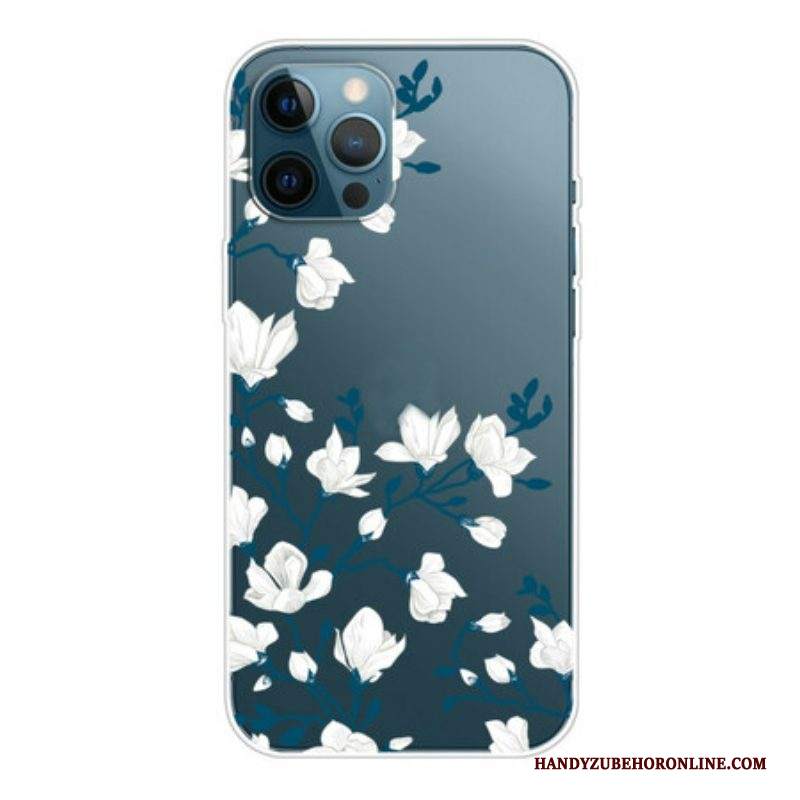 Cover iPhone 13 Pro Fiori Bianchi