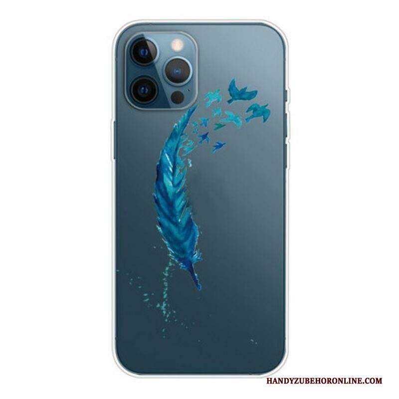 Cover iPhone 13 Pro Max Bella Piuma Blu