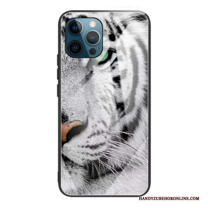 Cover iPhone 13 Pro Max Vetro Temperato Tigre