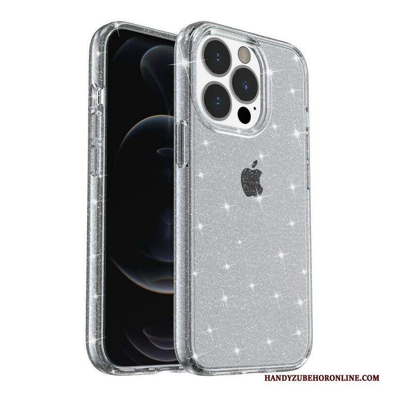 Cover iPhone 13 Pro Paillettes Trasparenti