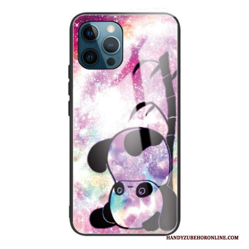 Cover iPhone 13 Pro Panda E Vetro Temperato Di Bambù