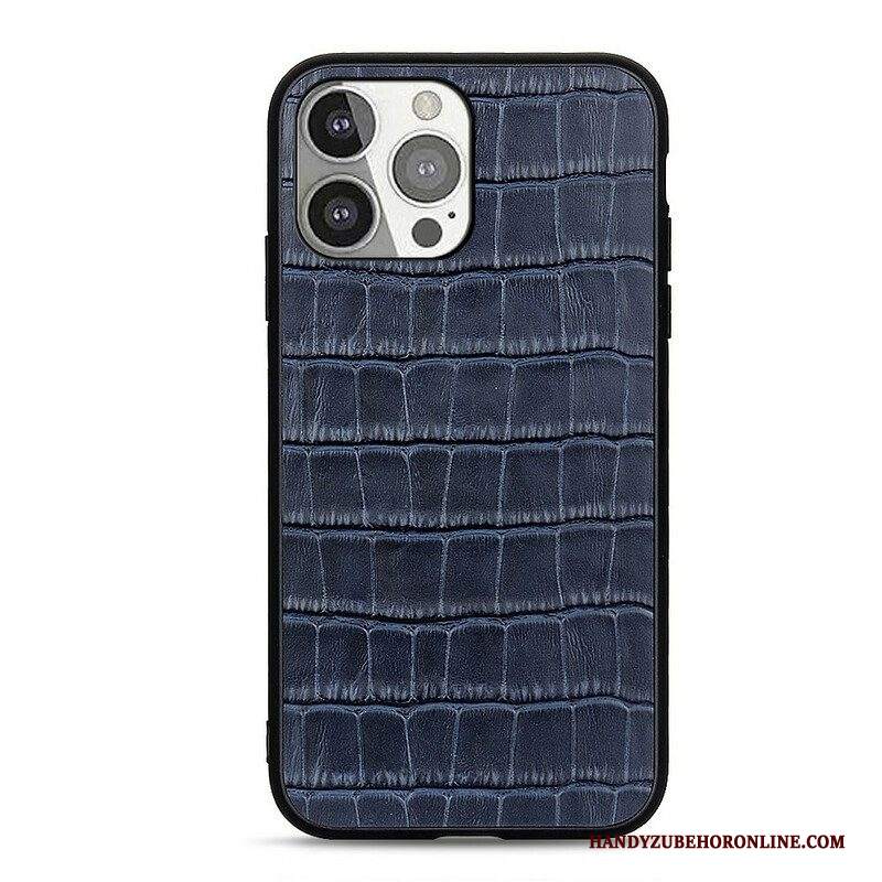 Cover iPhone 13 Pro Vera Pelle Di Coccodrillo