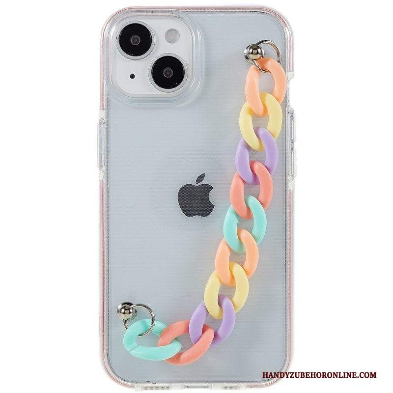 Cover iPhone 14 Plus Bracciale In Silicone Perline