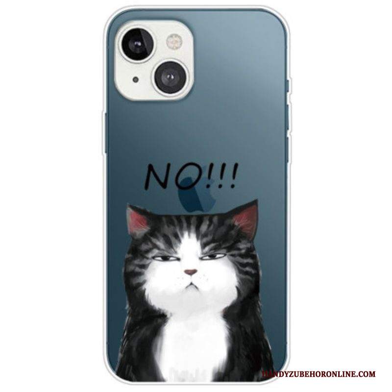 Cover iPhone 14 Plus Gatto In Silicone N