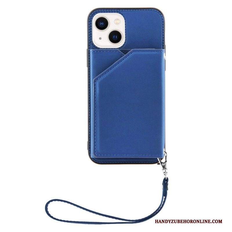 Cover iPhone 14 Portacarte Con Cinturino