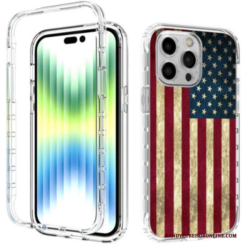 Cover iPhone 14 Pro Max Bandiera Americana Migliorata