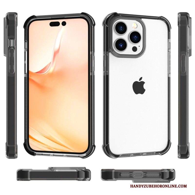 Cover iPhone 14 Pro Max Bordi Colorati Trasparenti