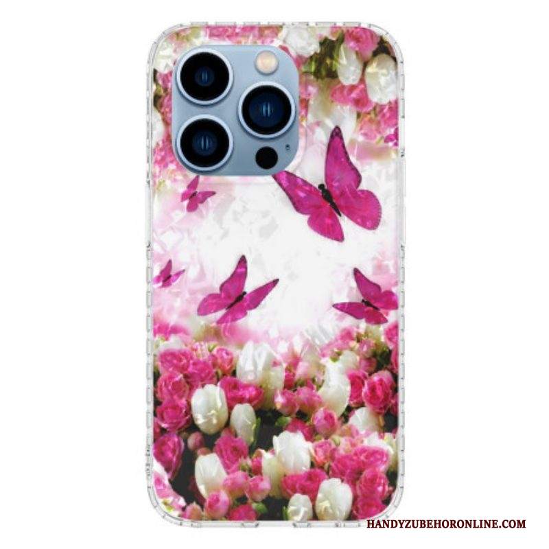 Cover iPhone 14 Pro Max Farfalle Alla Moda