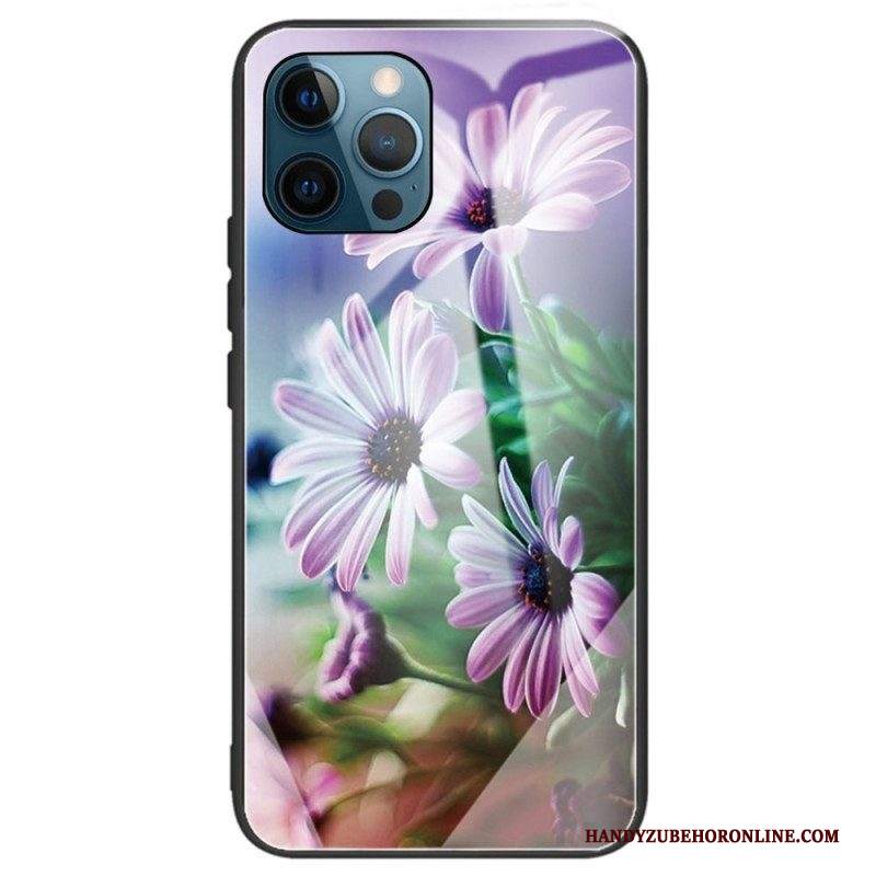 Cover iPhone 14 Pro Max Fiori In Vetro Temperato