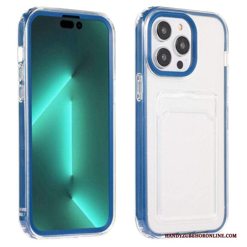 Cover iPhone 14 Pro Portacarte Trasparente