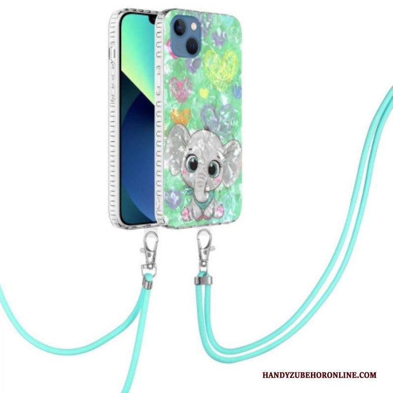 Cover iPhone 14 Stile Elefante Con Filo