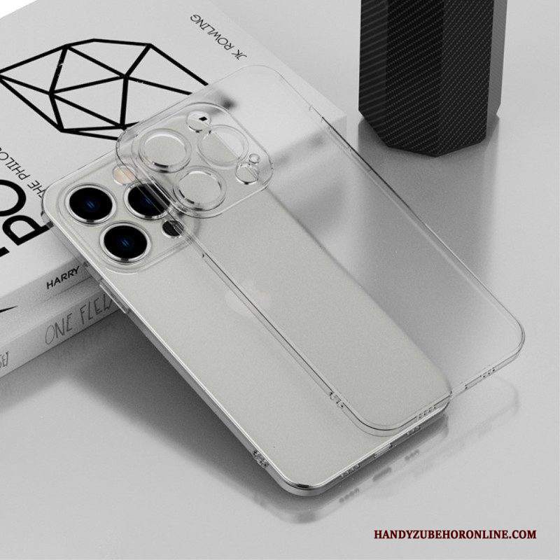 Cover iPhone 14 Stile Metallico Trasparente