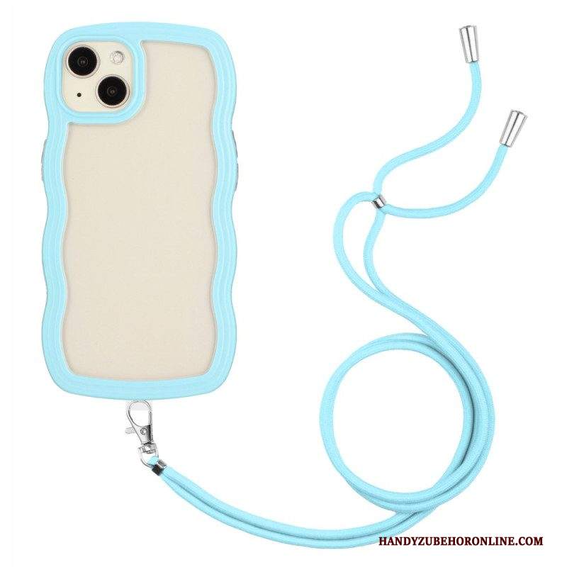 Cover iPhone 15 Plus Cordoncino Zig Zag