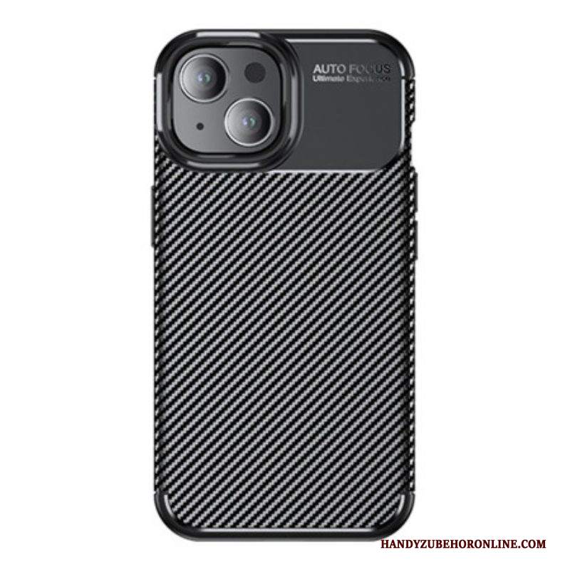 Cover iPhone 15 Plus Fibra Con Trama Di Carbonio