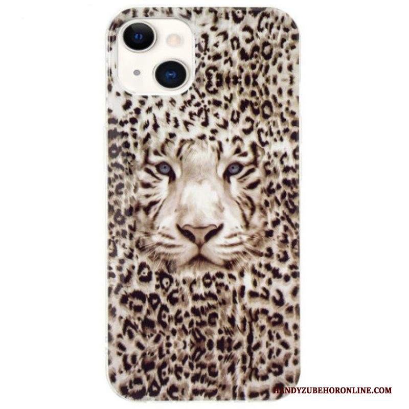 Cover iPhone 15 Plus Leopardo Fluorescente