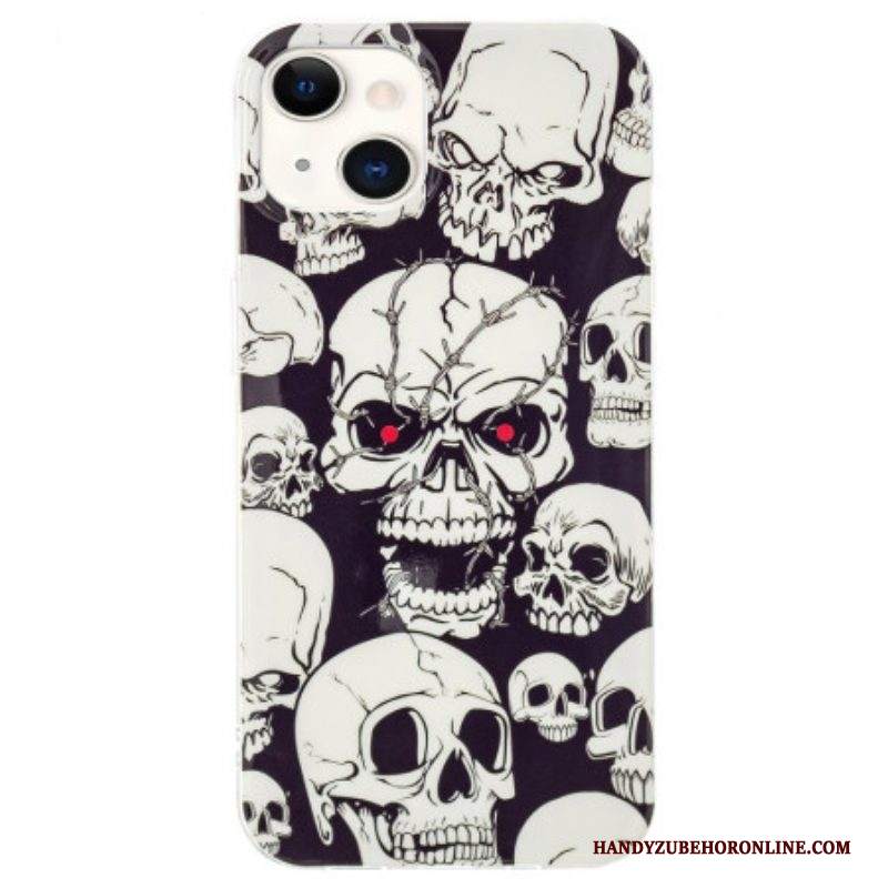 Cover iPhone 15 Plus Teschi Fluorescenti