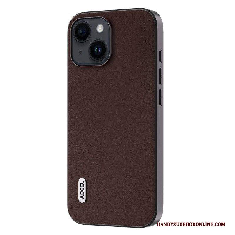 Cover iPhone 15 Plus Vera Pelle Nappa Abeel