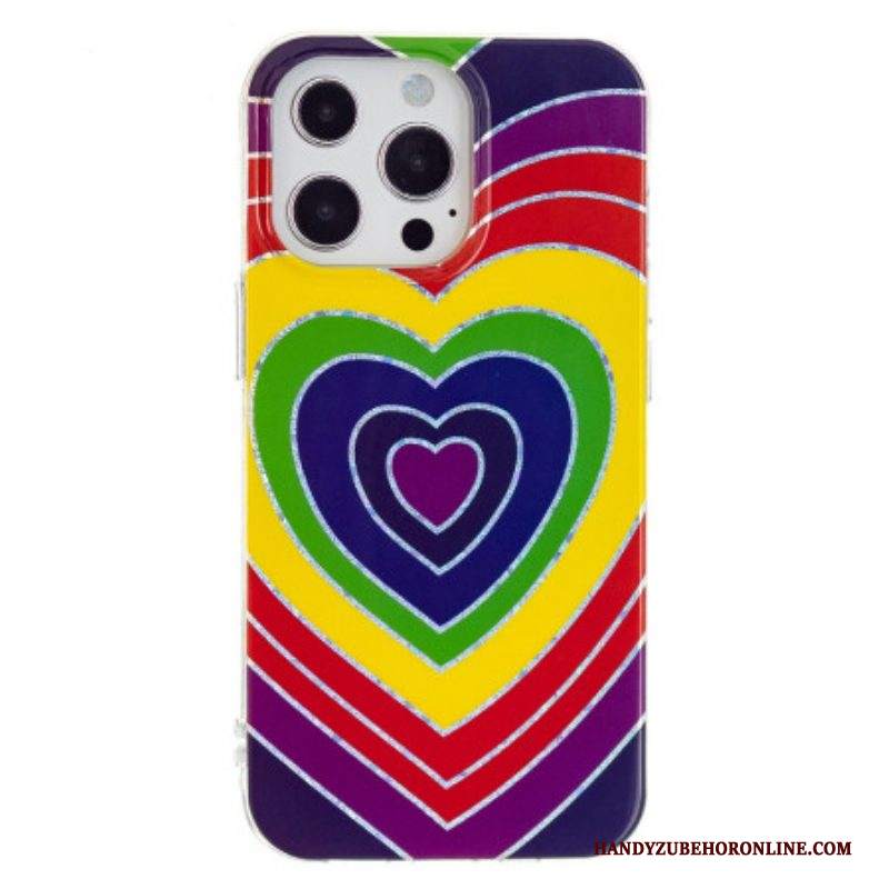 Cover iPhone 15 Pro Cuore Psichedelico