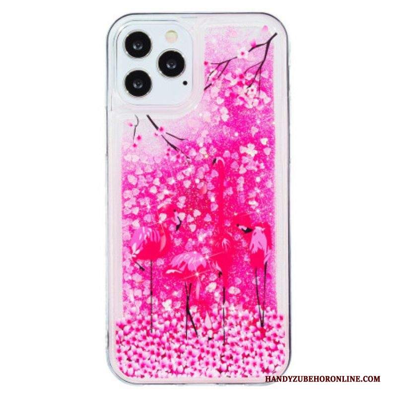 Cover iPhone 15 Pro Max Fenicottero Glitterato