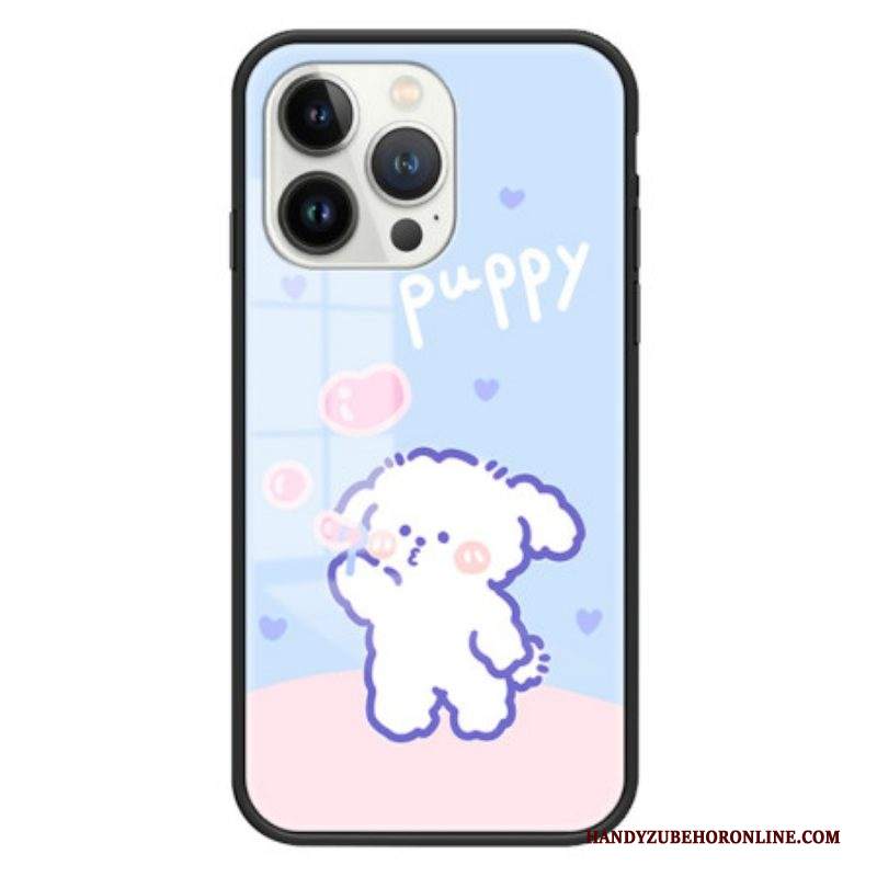 Cover iPhone 15 Pro Vetro Temperato Bubble Dog