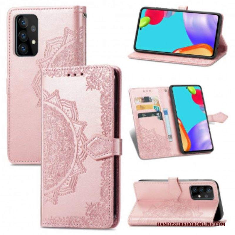 Custodia A Portafoglio Samsung Galaxy A52 4G / A52 5G / A52s 5G Mandala Medioevo