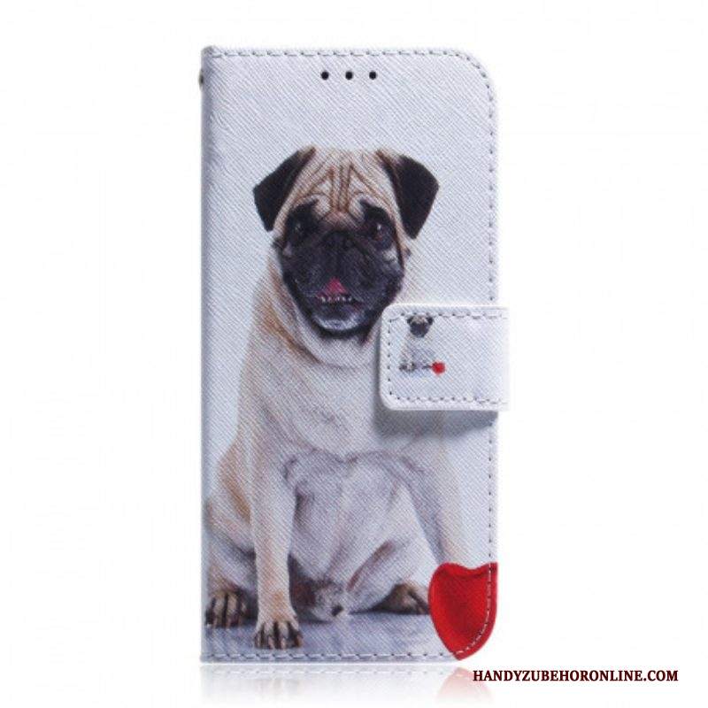 Custodia A Portafoglio Samsung Galaxy M32 Cane Carlino