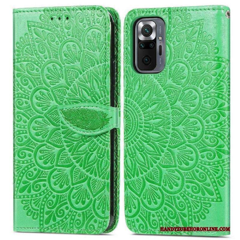 Custodia A Portafoglio Xiaomi Redmi Note 10 Pro Foglie Tribali