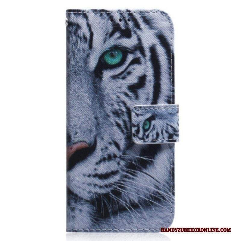 Custodia A Portafoglio Xiaomi Redmi Note 12 4G Tigre Bianca