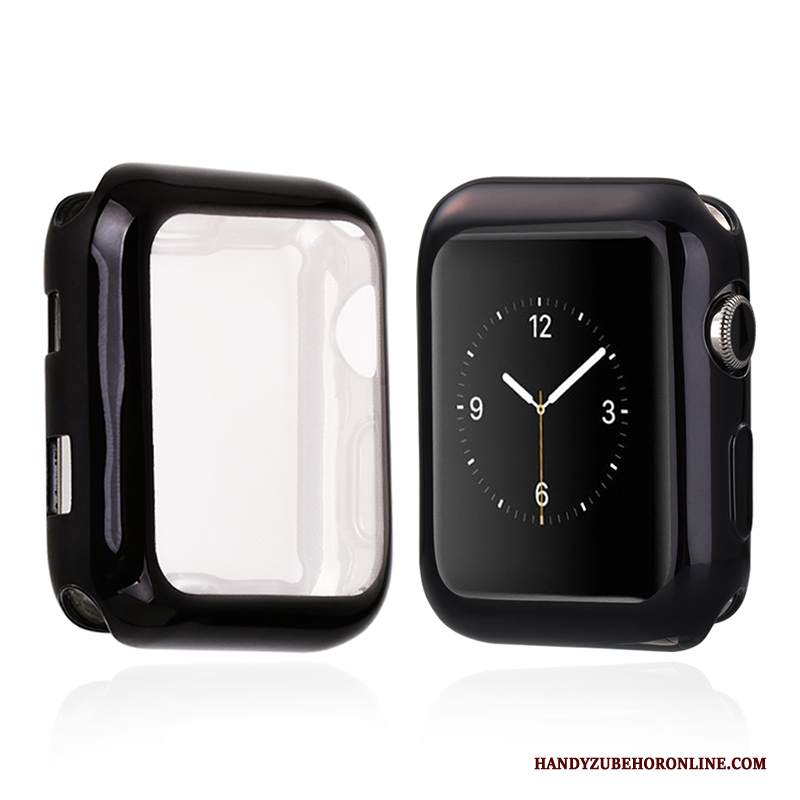 Custodia Apple Watch Series 2 Silicone Nero Morbido, Cover Apple Watch Series 2 Protezione Sottili Tutto Incluso