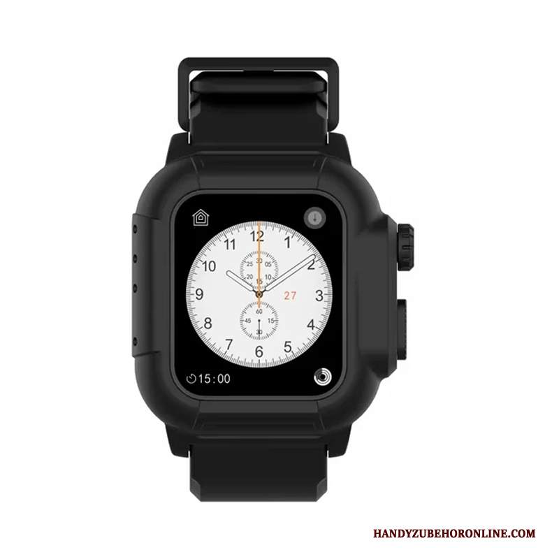 Custodia Apple Watch Series 3 Protezione Nero Impermeabili, Cover Apple Watch Series 3 Running Tendenza
