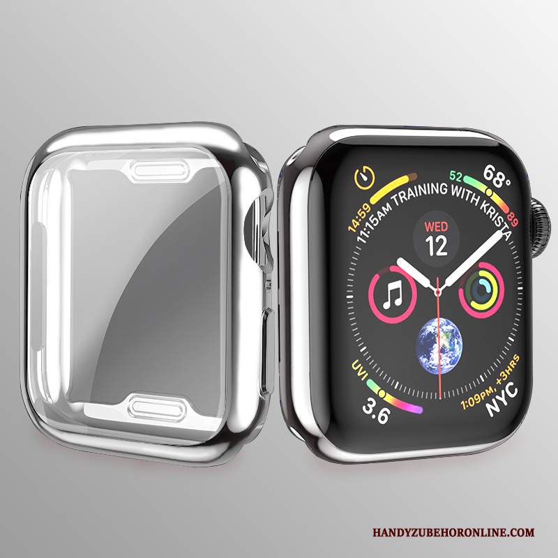 Custodia Apple Watch Series 3 Silicone Sottile Anti-caduta, Cover Apple Watch Series 3 Protezione Morbido Argento