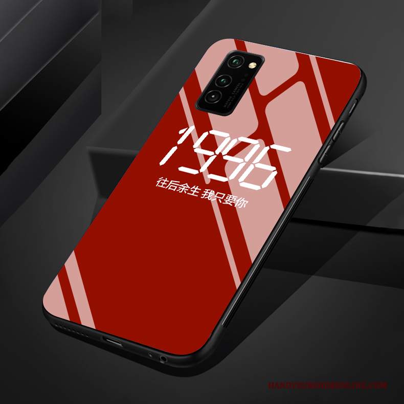 Custodia Honor 30 Pro Silicone Rosso Compleanno, Cover Honor 30 Pro Vetro Personalizza