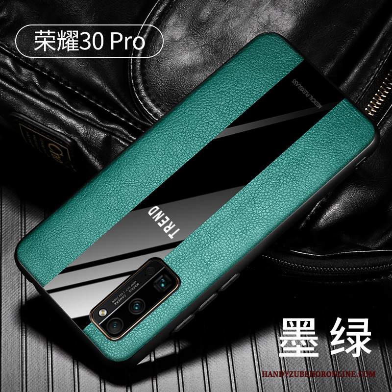 Custodia Honor View30 Pro Pelle Sottile Auto, Cover Honor View30 Pro Silicone Morbido Verde