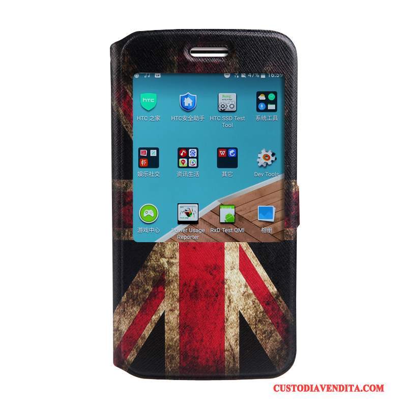 Custodia Htc 10 Cartone Animato Finestra Aperta Morbido, Cover Htc 10 Folio Supporto Colore