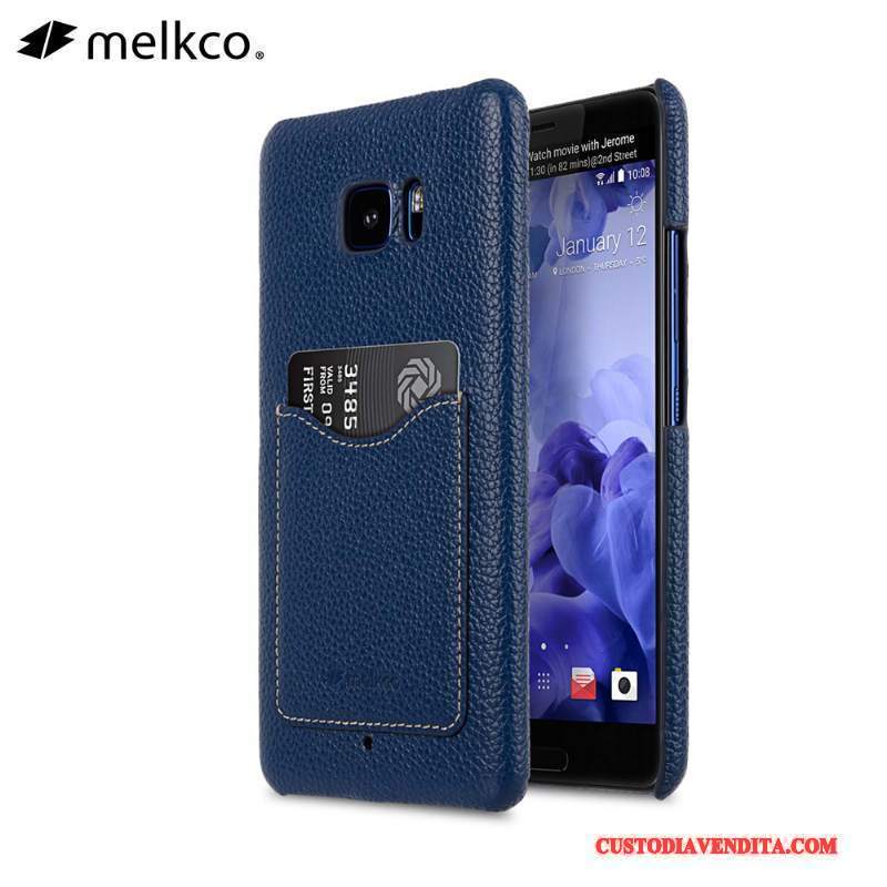 Custodia Htc U Ultra Pelle Verdetelefono, Cover Htc U Ultra Protezione Carta