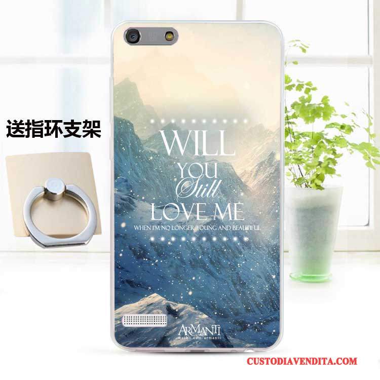 Custodia Huawei Ascend G6 Silicone Di Personalità Anti-caduta, Cover Huawei Ascend G6 Protezione Morbido Blu
