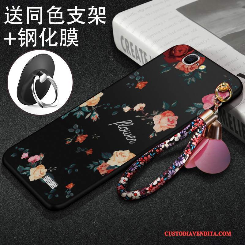 Custodia Huawei Ascend G7 Silicone Macchiati Morbido, Cover Huawei Ascend G7 Protezione Nero Tutto Incluso