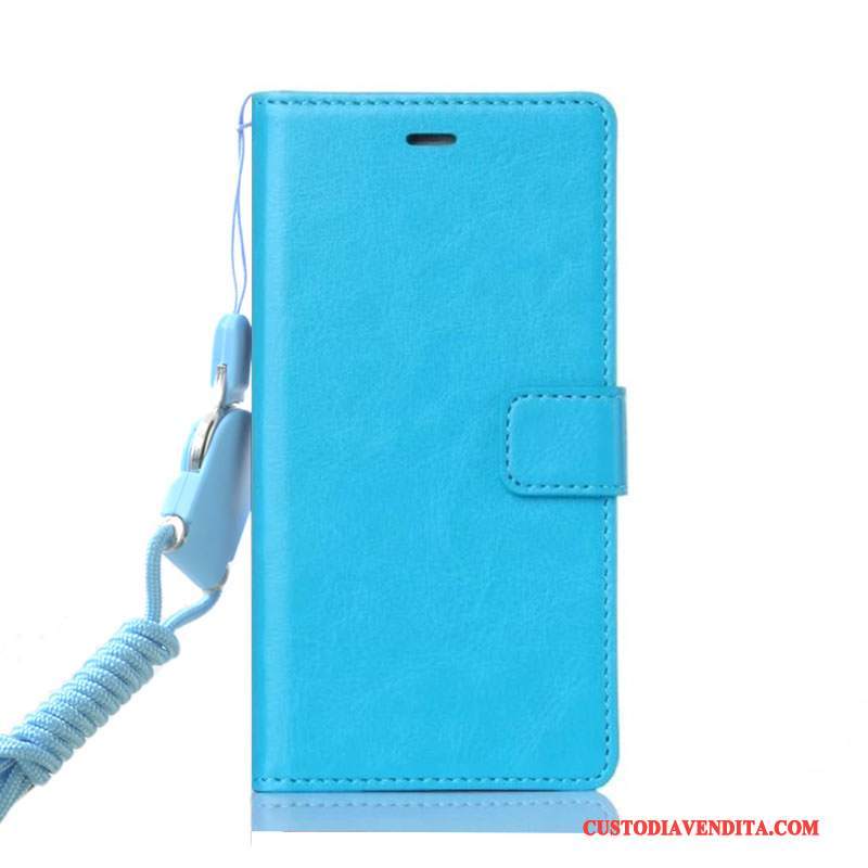 Custodia Huawei G7 Plus Folio Tutto Inclusotelefono, Cover Huawei G7 Plus Silicone Morbido Blu