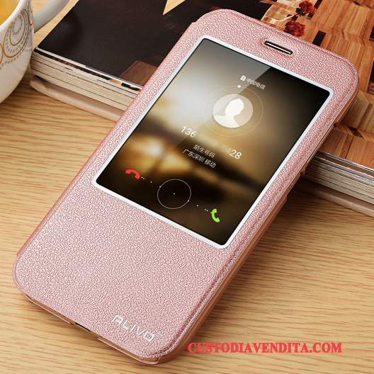 Custodia Huawei G7 Plus Pelle Anti-caduta Rosa, Cover Huawei G7 Plus Protezione Tendenzatelefono