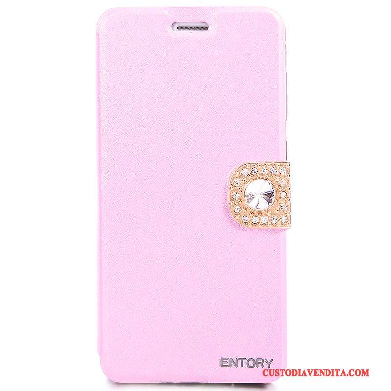 Custodia Huawei G7 Plus Pelle Rosatelefono, Cover Huawei G7 Plus Nuovo