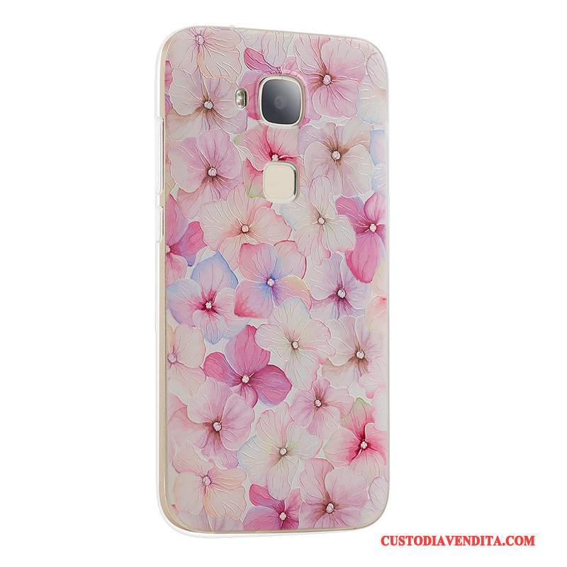 Custodia Huawei G7 Plus Protezione Anti-caduta Tendenza, Cover Huawei G7 Plus Cartone Animato Rosa Tutto Incluso