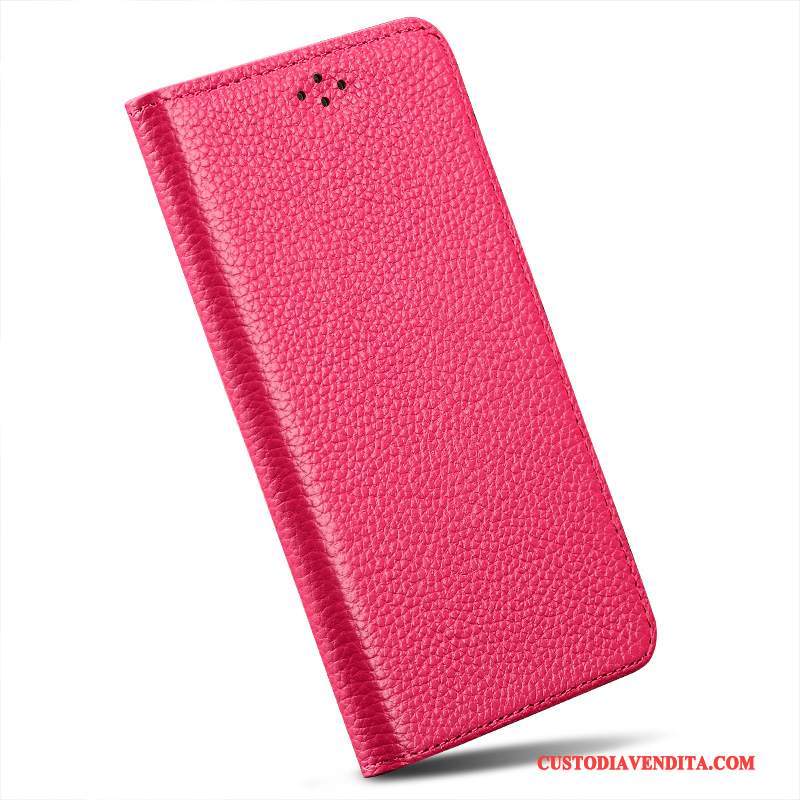 Custodia Huawei G9 Lite Folio Gioventùtelefono, Cover Huawei G9 Lite Pelle Rosso Anti-caduta