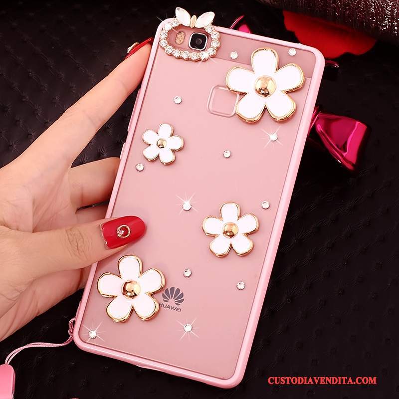 Custodia Huawei G9 Lite Strass Morbido Gioventù, Cover Huawei G9 Lite Protezione Tendenza Collo Appeso