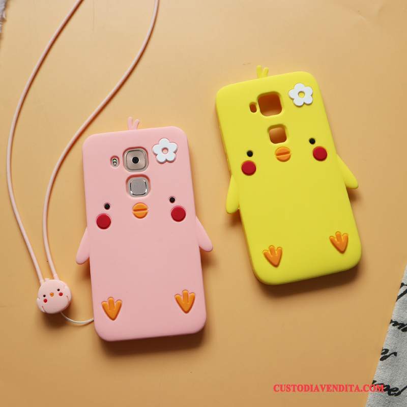 Custodia Huawei G9 Plus Creativo Anti-caduta Tendenza, Cover Huawei G9 Plus Silicone Rosa Morbido