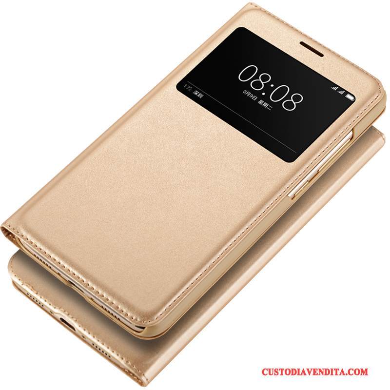 Custodia Huawei G9 Plus Folio Telefono Anti-caduta, Cover Huawei G9 Plus Pelle Oro Tutto Incluso